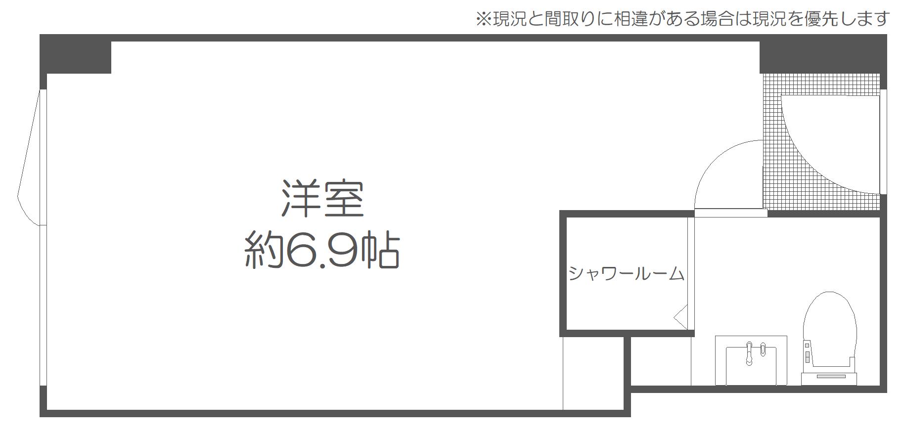 番町ハイム(ワンルーム/8階)の間取り写真