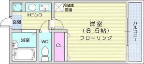 川平セブンレジデンス(1K/1階)の間取り写真
