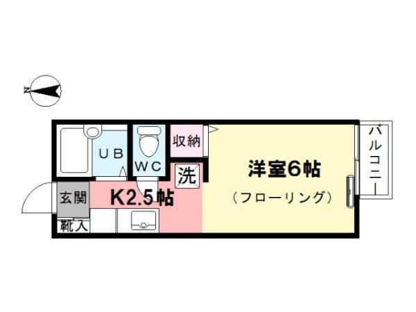 ペシェ杉並(1K/1階)の間取り写真