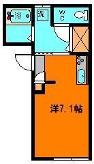 セリーンハイツ旭川(ワンルーム/1階)の間取り写真
