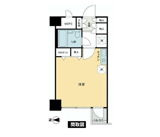 ライオンズマンション青葉通第2(ワンルーム/7階)の間取り写真