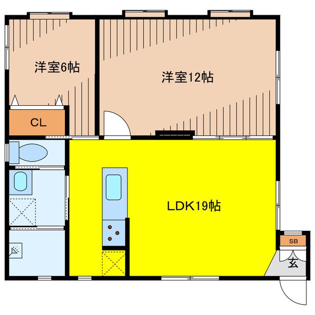 すみれハウス(2LDK/1階)の間取り写真