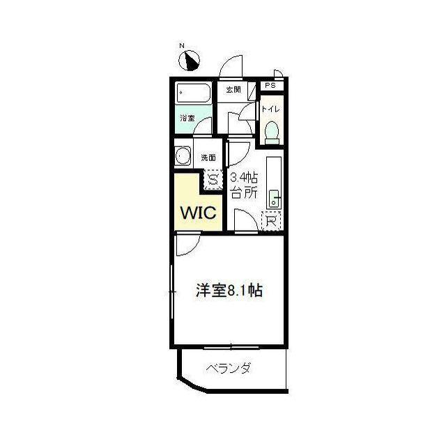 MAGNOLIA I(1K/1階)の間取り写真