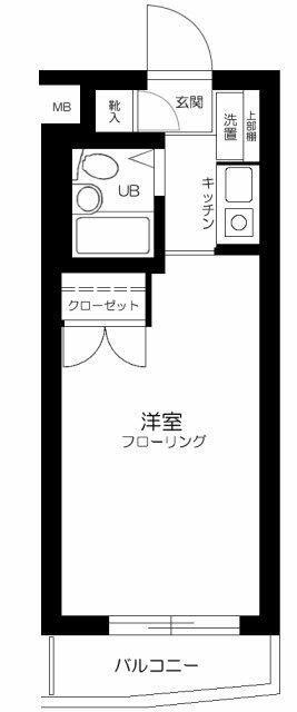 スカイコート後楽園第3(ワンルーム/3階)の間取り写真