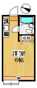 アーク佐野B(ワンルーム/2階)の間取り写真
