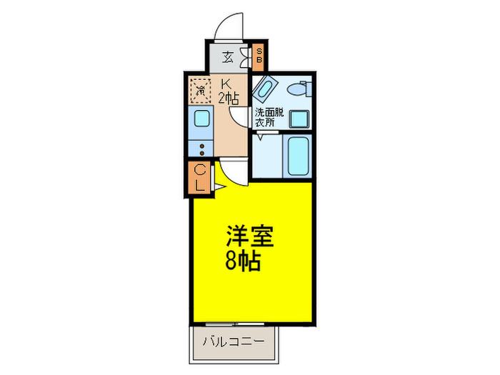 セレニテ北浜(1K/14階)の間取り写真