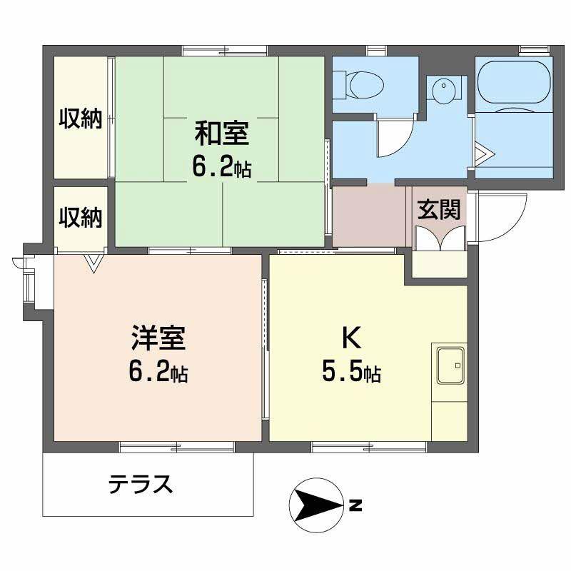アンプルハーベスト(2K/1階)の間取り写真