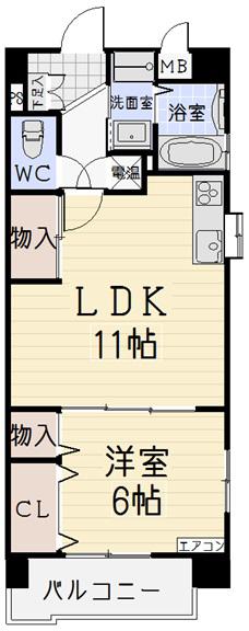 ファレノプシス(1LDK/3階)の間取り写真