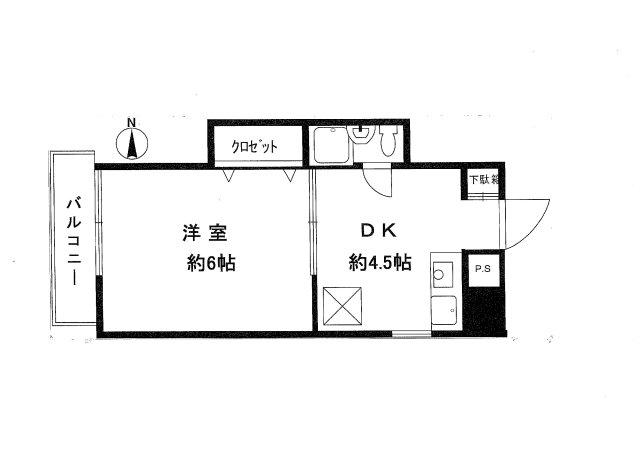 メゾン豊中 PRAT17(1DK/3階)の間取り写真