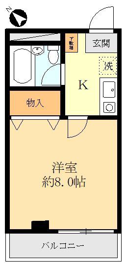 第38まさひろ商事ビル(1K/5階)の間取り写真