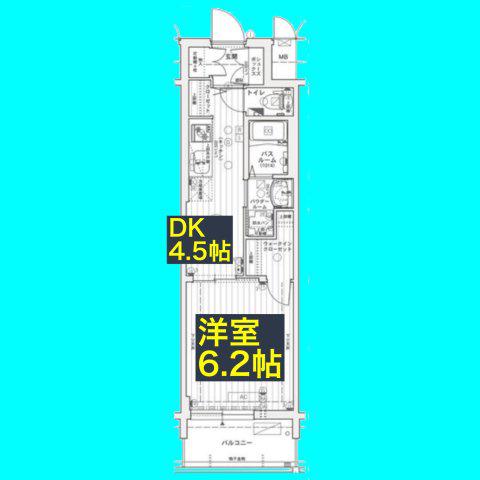 エステムコート名古屋ライブゲート(1DK/10階)の間取り写真