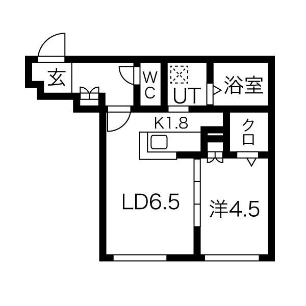 METAMORPHOSIS(1LDK/2階)の間取り写真