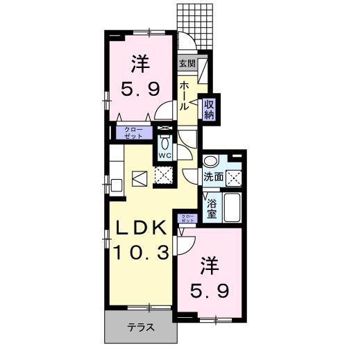 メゾンド・高橋II(2LDK/1階)の間取り写真