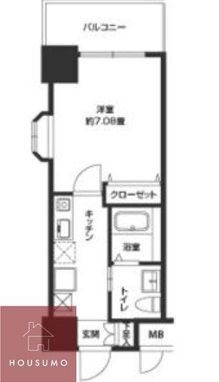 CASSIA豊中三国(1K/4階)の間取り写真