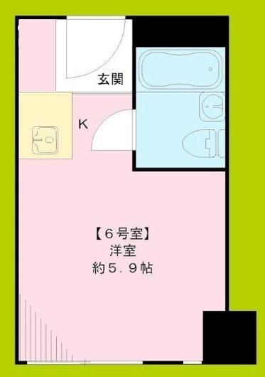 ファンターナ上本町(ワンルーム/1階)の間取り写真