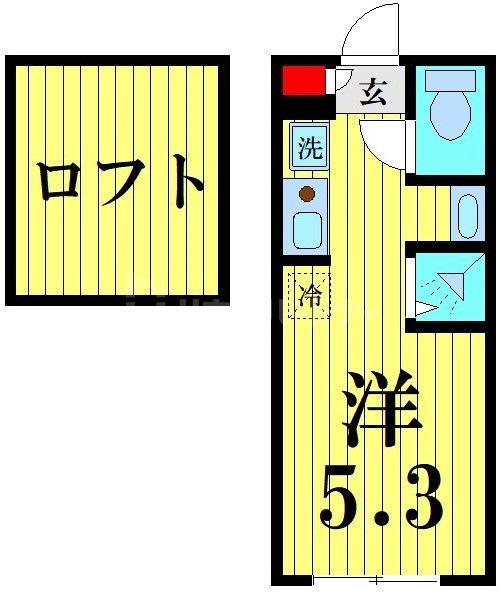 クレール小岩(ワンルーム/2階)の間取り写真