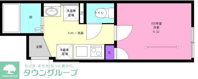 HONGO PARK TERRACE(1K/3階)の間取り写真