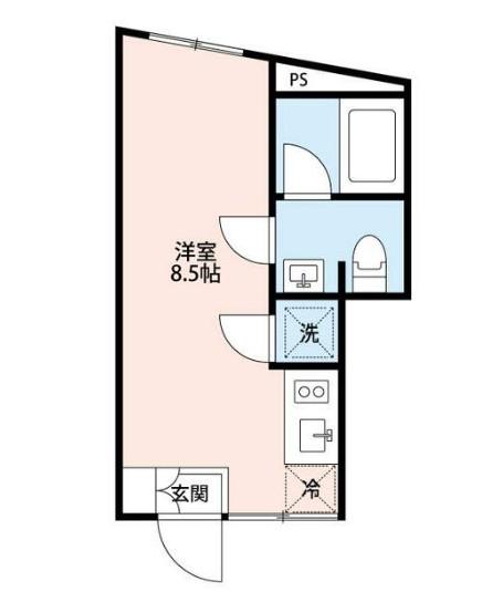 みらいえ高田馬場(ワンルーム/1階)の間取り写真