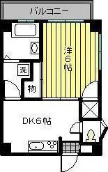 ステイトリー香椎(1DK/3階)の間取り写真
