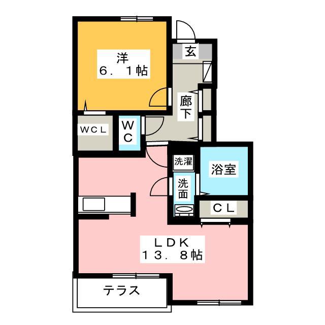 ソフィア(1LDK/1階)の間取り写真