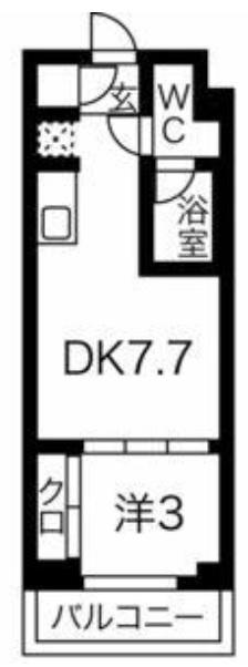 スパシエベルタ板橋本町(1DK/2階)の間取り写真