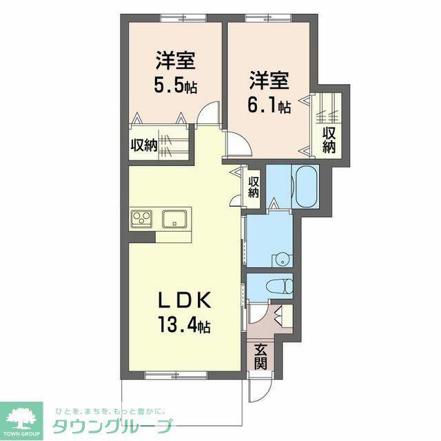コーラルリーフA(2LDK/1階)の間取り写真