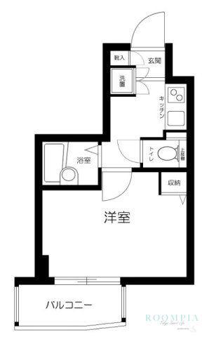 エクセリア早稲田II(1K/5階)の間取り写真