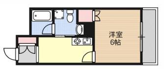サンライフコート都島(1K/3階)の間取り写真