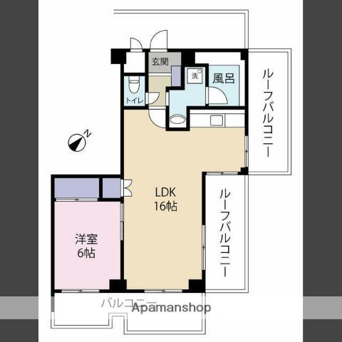 トーカンマンション高麗町(1LDK/7階)の間取り写真