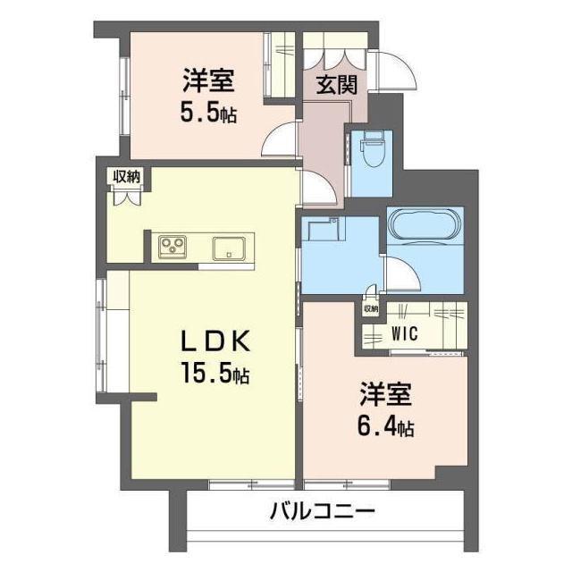 オーパス271(2LDK/3階)の間取り写真