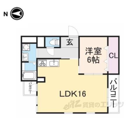 石橋ビル(2DK/6階)の間取り写真