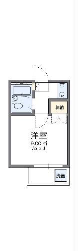 レオパレスZEN(1K/2階)の間取り写真