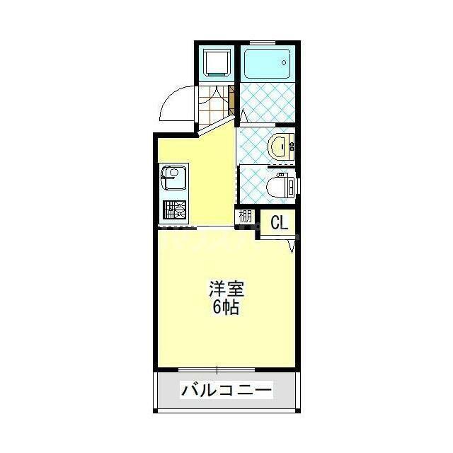 アールテン(1K/3階)の間取り写真