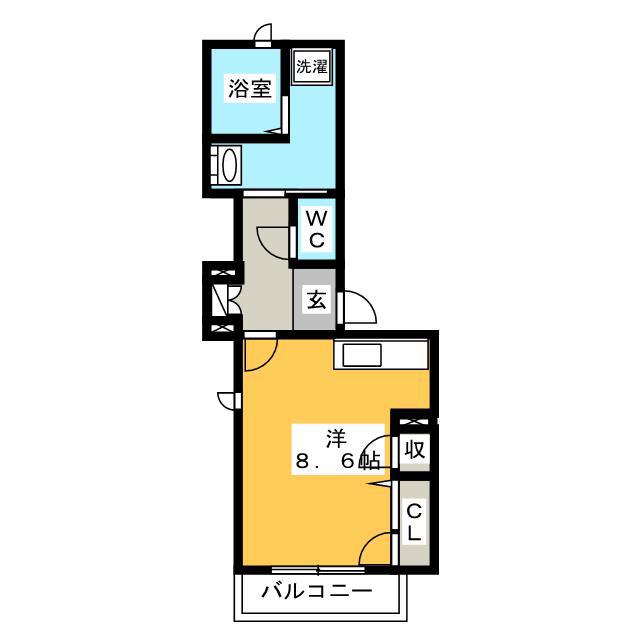 シャーメゾン千手堂(ワンルーム/1階)の間取り写真