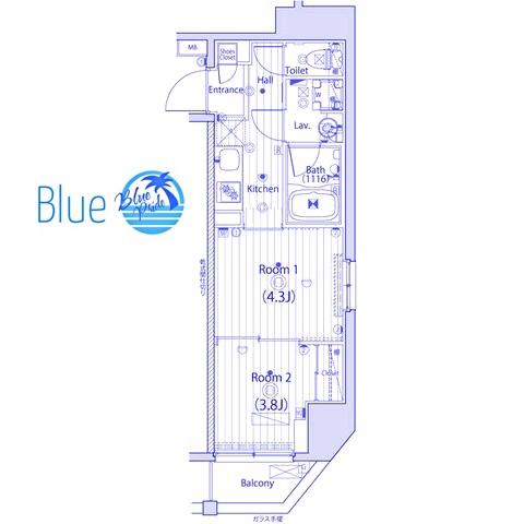ガーラ新横浜グランドステージ(2K/11階)の間取り写真