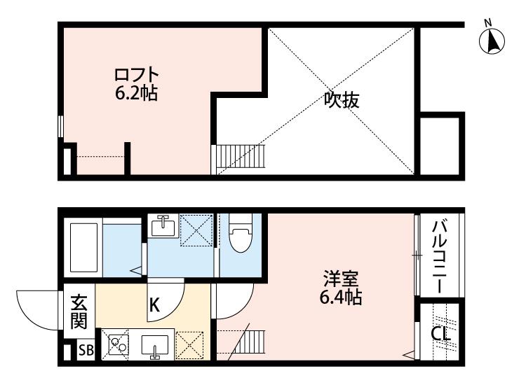 CASA MIYASHITA(1K/1階)の間取り写真