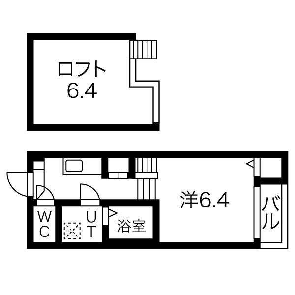 リブラ金山(1K/1階)の間取り写真