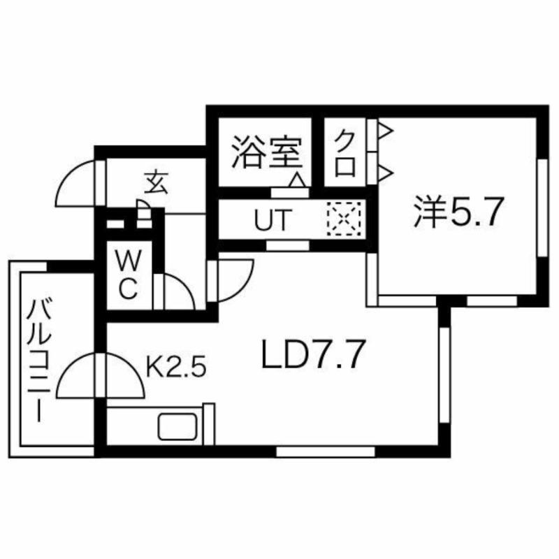 メゾンブレイニ―(1LDK/5階)の間取り写真