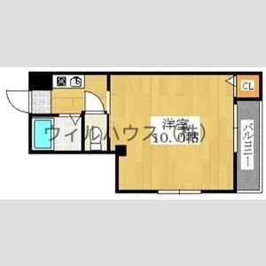 ミドウスジ堺2(1K/1階)の間取り写真