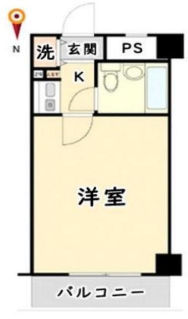 グローリア初穂小岩(1K/2階)の間取り写真