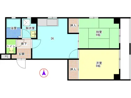 グレースいしかわ(2LDK/2階)の間取り写真