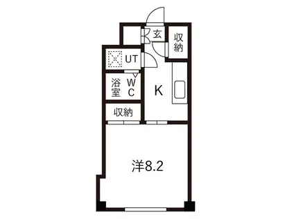 ライトハイツ(1K/3階)の間取り写真