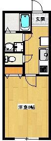 グランドハイツ熊野堂II号館(1K/1階)の間取り写真