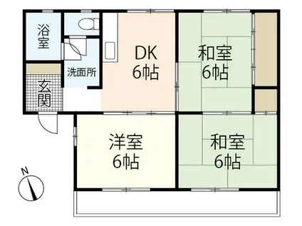 神田コーポラス(3DK/1階)の間取り写真