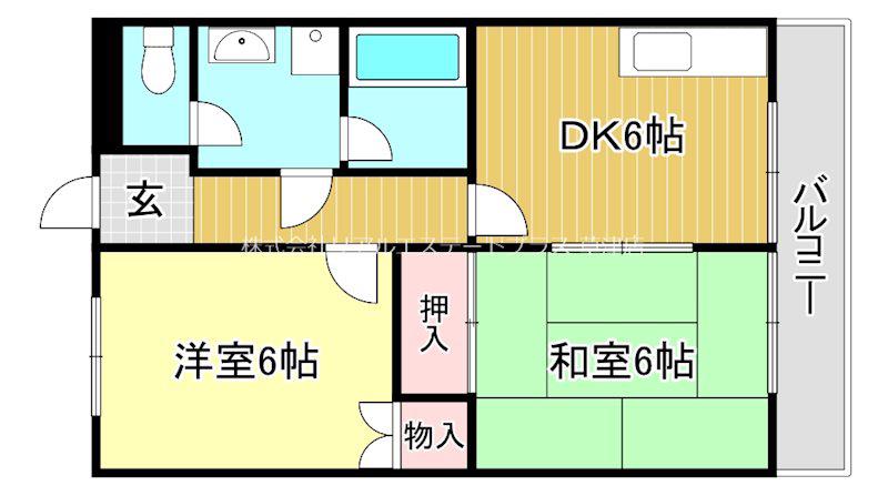 TSサニ-コーポ(2DK/1階)の間取り写真