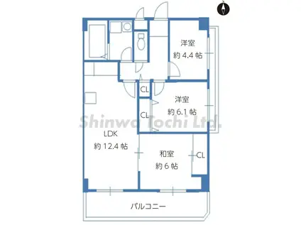 コンシェール信和(3LDK/3階)の間取り写真