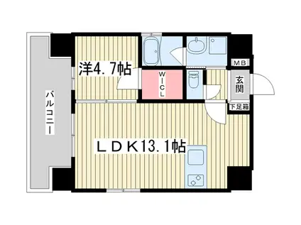 ベラジオレガシー京都河原町2(1LDK/6階)の間取り写真