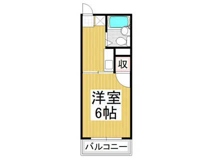 サニーハイツ高田(1K/1階)の間取り写真