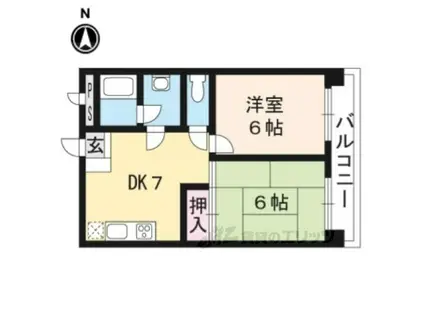 ハイツ吉田(2DK/3階)の間取り写真