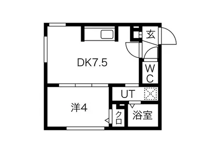 MAISON KAMUY 本郷通(1DK/3階)の間取り写真